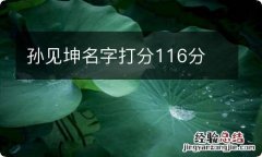 孙见坤名字打分116分