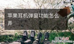 苹果耳机弹窗功能怎么弄