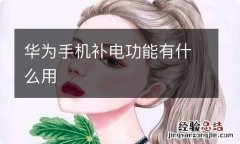 华为手机补电功能有什么用