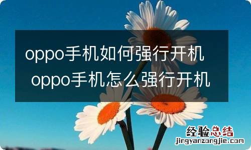oppo手机如何强行开机 oppo手机怎么强行开机