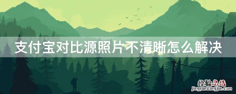 支付宝比对源照片问题 支付宝对比源照片不清晰怎么解决