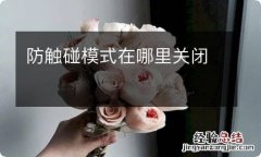 防触碰模式在哪里关闭