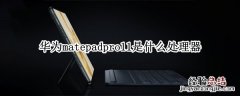 华为matepad11pro参数 华为matepadpro11是什么处理器