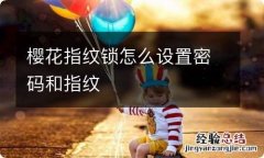 樱花指纹锁怎么设置密码和指纹