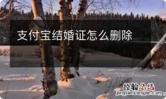 支付宝结婚证怎么删除