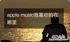 apple music我喜欢的在哪里