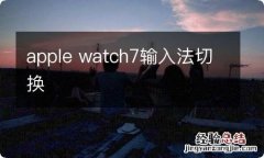 apple watch7输入法切换