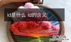 id是什么 id的含义