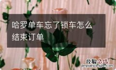 哈罗单车忘了锁车怎么结束订单