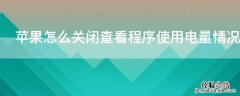 苹果怎么关闭查看程序使用电量情况 iPhone怎么关闭查看程序使用电量情况