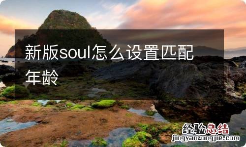 新版soul怎么设置匹配年龄