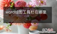 word绘图工具栏在哪里