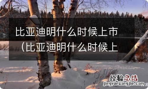 比亚迪明什么时候上市阴阳两个版本 比亚迪明什么时候上市