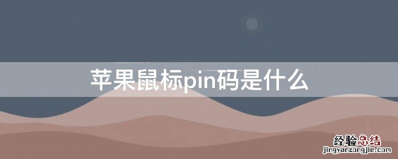 苹果蓝牙鼠标的pin码在哪里 iPhone鼠标pin码是什么