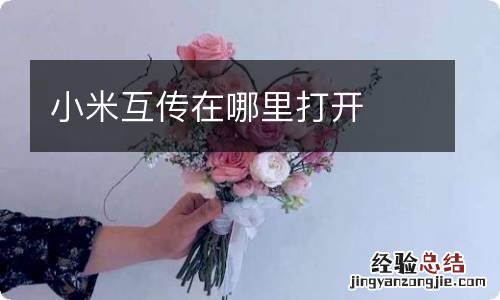 小米互传在哪里打开