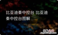 比亚迪秦中控台 比亚迪秦中控台图解