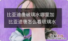 比亚迪唐玻璃水哪里加 比亚迪唐怎么看玻璃水