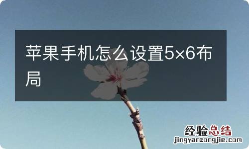 苹果手机怎么设置5×6布局
