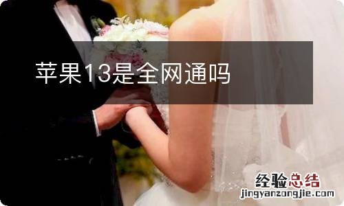 苹果13是全网通吗