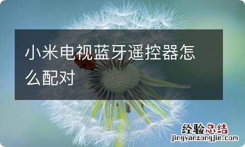小米电视蓝牙遥控器怎么配对