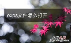 oxps文件怎么打开