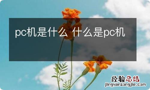 pc机是什么 什么是pc机