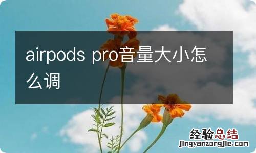 airpods pro音量大小怎么调