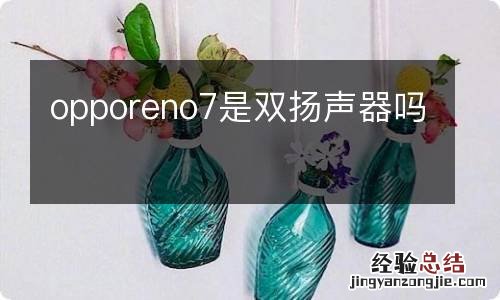 opporeno7是双扬声器吗