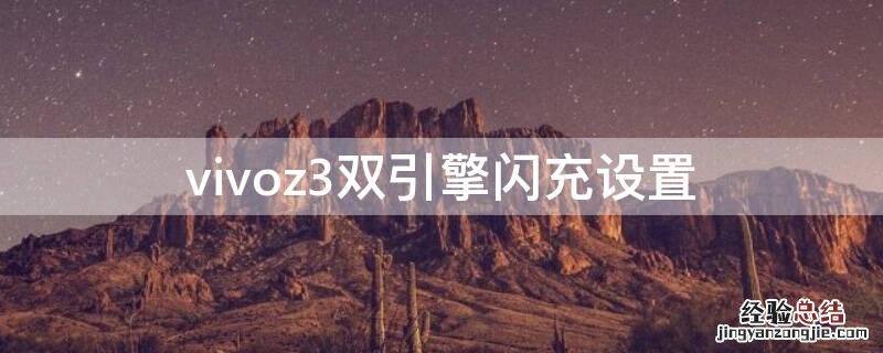 vivoz3双引擎闪充设置