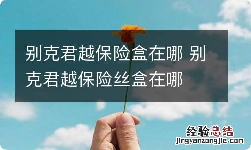 别克君越保险盒在哪 别克君越保险丝盒在哪