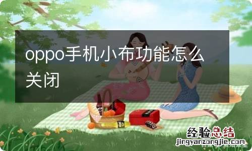 oppo手机小布功能怎么关闭