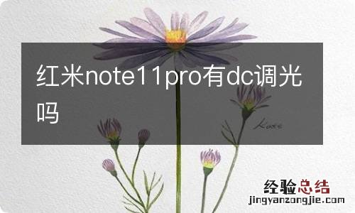 红米note11pro有dc调光吗