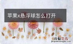 苹果x悬浮球怎么打开