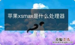 苹果xsmax是什么处理器