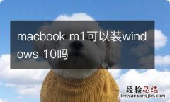 macbook m1可以装windows 10吗