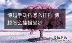 博越手动挡怎么挂档 博越怎么挂挡起步