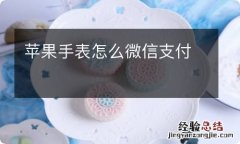 苹果手表怎么微信支付