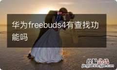 华为freebuds4有查找功能吗