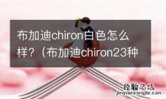 布加迪chiron23种颜色 布加迪chiron白色怎么样?