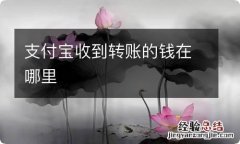 支付宝收到转账的钱在哪里