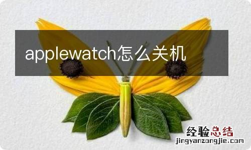 applewatch怎么关机