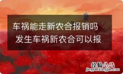 车祸能走新农合报销吗 发生车祸新农合可以报销吗