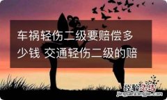 车祸轻伤二级要赔偿多少钱 交通轻伤二级的赔偿多少