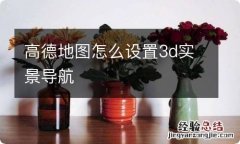 高德地图怎么设置3d实景导航