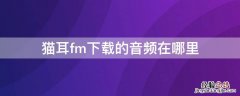 猫耳fm下载的音频在哪里 猫耳fm下载文件在哪