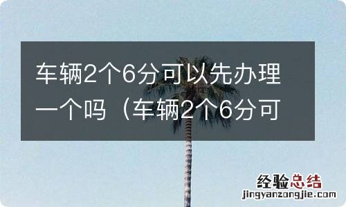 车辆2个6分可以分周期办理嘛 车辆2个6分可以先办理一个吗