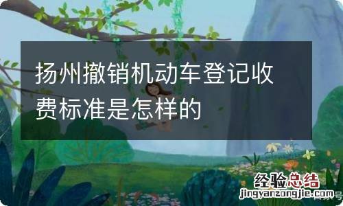 扬州撤销机动车登记收费标准是怎样的