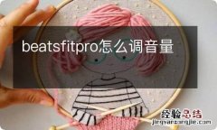 beatsfitpro怎么调音量