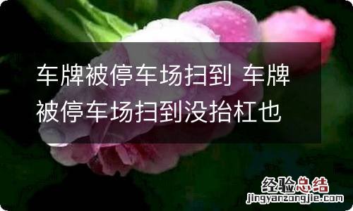 车牌被停车场扫到 车牌被停车场扫到没抬杠也没停进去收费么