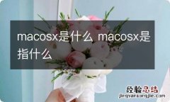 macosx是什么 macosx是指什么